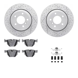 R1 Concepts WBUH1-31049 Brake Rotors - Carbon Coated - D/S W/ Optimum Oe Pads & Hdw